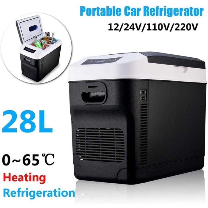 28L Mini Fridges 12/24V Car Home Dual Use Refrigerator Protable Drinks Cooler Heater for  Food Drin