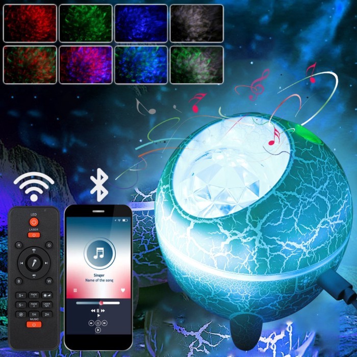With Music Bluetooth Speaker Dinosaur Egg Style Galaxy Star Projector Galaxy Starry Sky Projector L