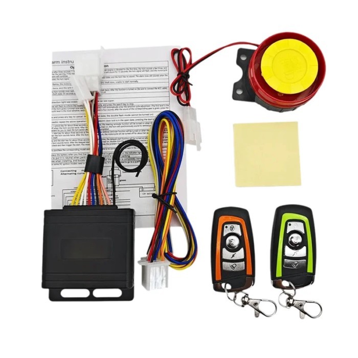 Motorcycle Alarm System DC 12V Motorcycle Anti Theft Kit Security Alarm System 120Db Builtin Vibrat