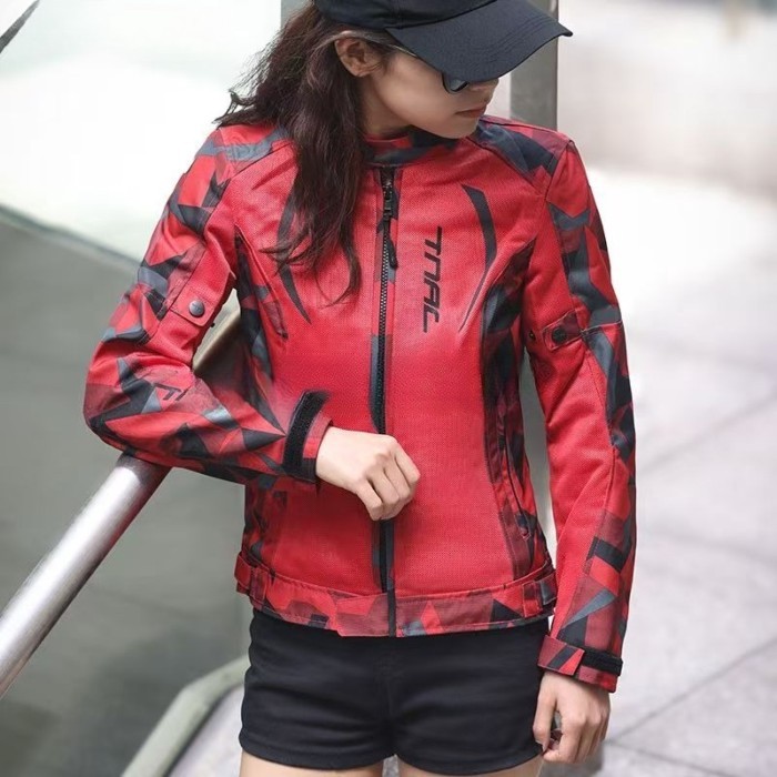 TNAC Motorcycle Jacket Summer Mesh Breathable Anti-fall Biker Jacket Women's Rider Clothing Motocro