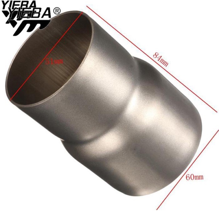 60MM to 51MM Exhaust Adapter Reducer Connector Pipe Tube FOR Kawasaki ZX6R ZX7R ZX10R ZX14R NINJA65