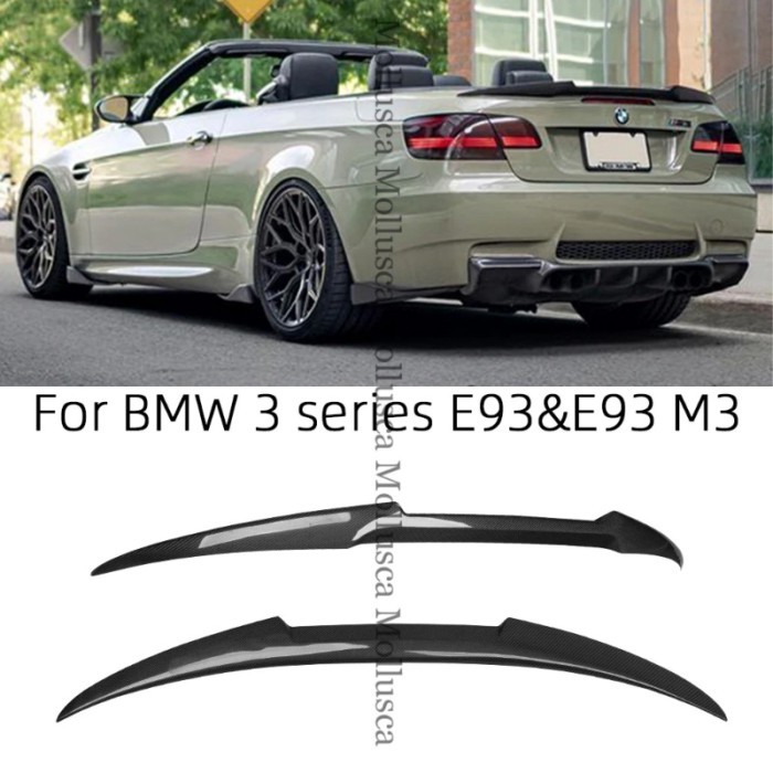 For BMW 3 Series E93&E93 M3 Convertible M4 Style Carbon fiber Rear Spoiler Trunk wing 2006-2013 FRP