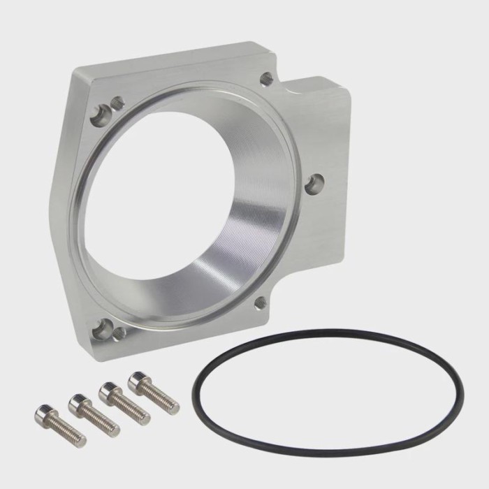 102MM Throttle Body Manifold Adapter Plate For Chevy GM Gen III LS LSX V8 Engine 4-Bolt Cable CNC A