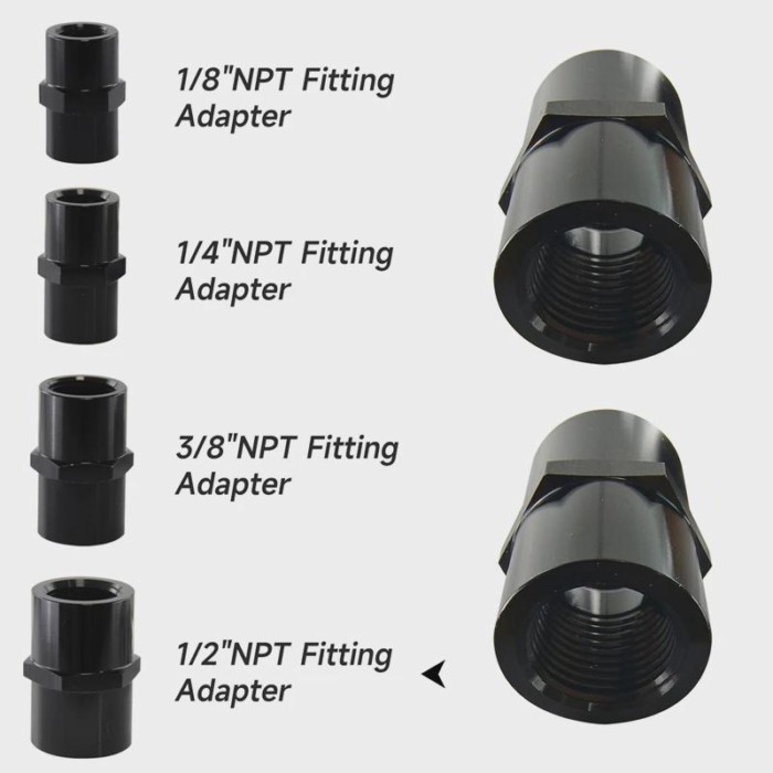 Aluminum 2PCS Female Pipe Piping Coupler Anodized Fitting Adapter 1/2NPT 1/4NPT 1/8NPT 3/8NPT