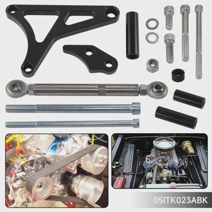 Aluminum Billet Alternator Bracket Kit For SB Small Block Ford Mustang Bronco 260 289 302 CNC T6 Bl