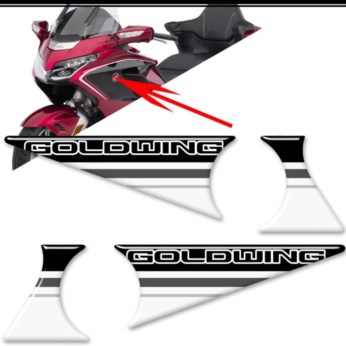For Honda Goldwing GL1800 1100 1200 1500 F6B GL 1800 3D Stickers Fairing Fender Tour Emblem Symbol