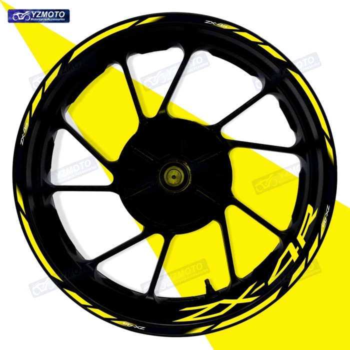 For ZX-4R ZX4R ZX 4R Motorcycle 17 Inch Front Rear Wheel Sticker Decal Waterproof Reflective Decora