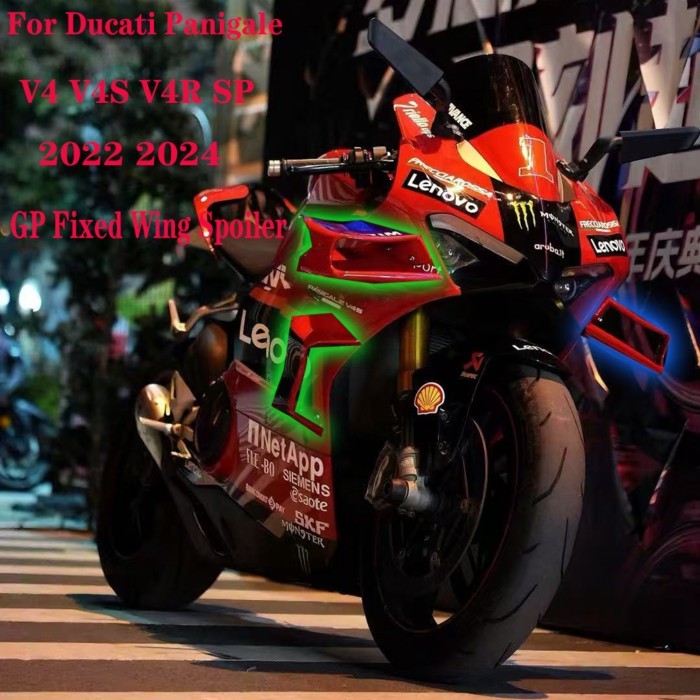 For Ducati Panigale V4 V4S V4R SP 2022 2023 2024 Fixed Wind Wing Retrofit Moto GP Same Car Body Rad