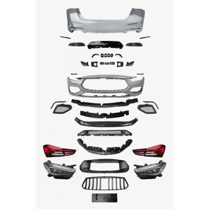 Car front rear Bumper assembly Surround Body Kit for Maserati Ghibli modified Trofeo style headligh