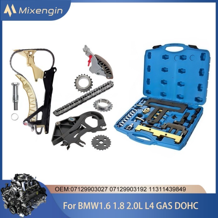 Timing chain kit Tool Set Fit BMW E81 E87 E88 E82 E46 E90 E93 E60 N42 N46 1.6 1.8 2.0 L L4 GAS DOHC