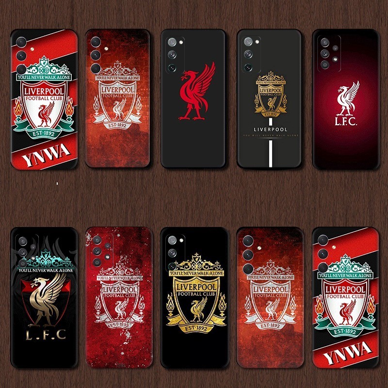 Samsung S6 Edge S7 S7 Edge S8 S8 Plus S9 TPU Spot เคสโทรศัพท์สีดํา Liverpool FC