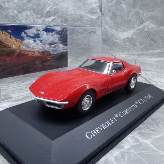 1/43 Chevrolet Corvette C3 1968 โมเดลรถอัลลอยออกจากโมเดลพิมพ์