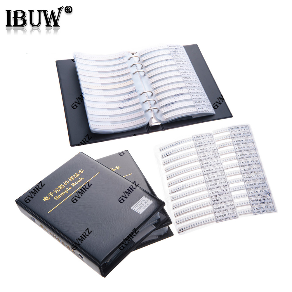 ชุดต้านทาน SMD Book Resistor Assortment Kit 0201 0402 0603 0805 1206 1% FR-07 170 ค่า 0R-10M Smd DIY