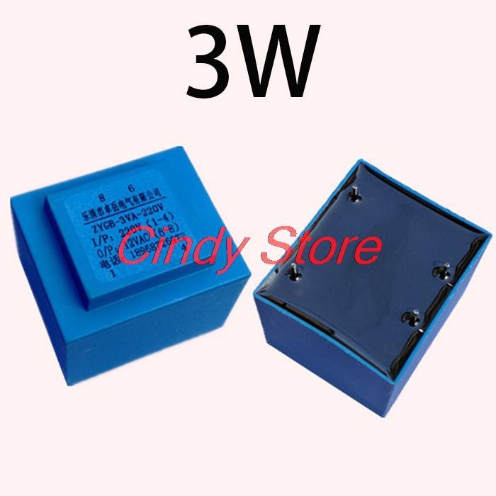 EI 3W 3VA AC 220V To AC 6V 9V 12V 17V 24V 36V Power Mini Sealed Type Plug In PCB Board 4 Pin Waterp