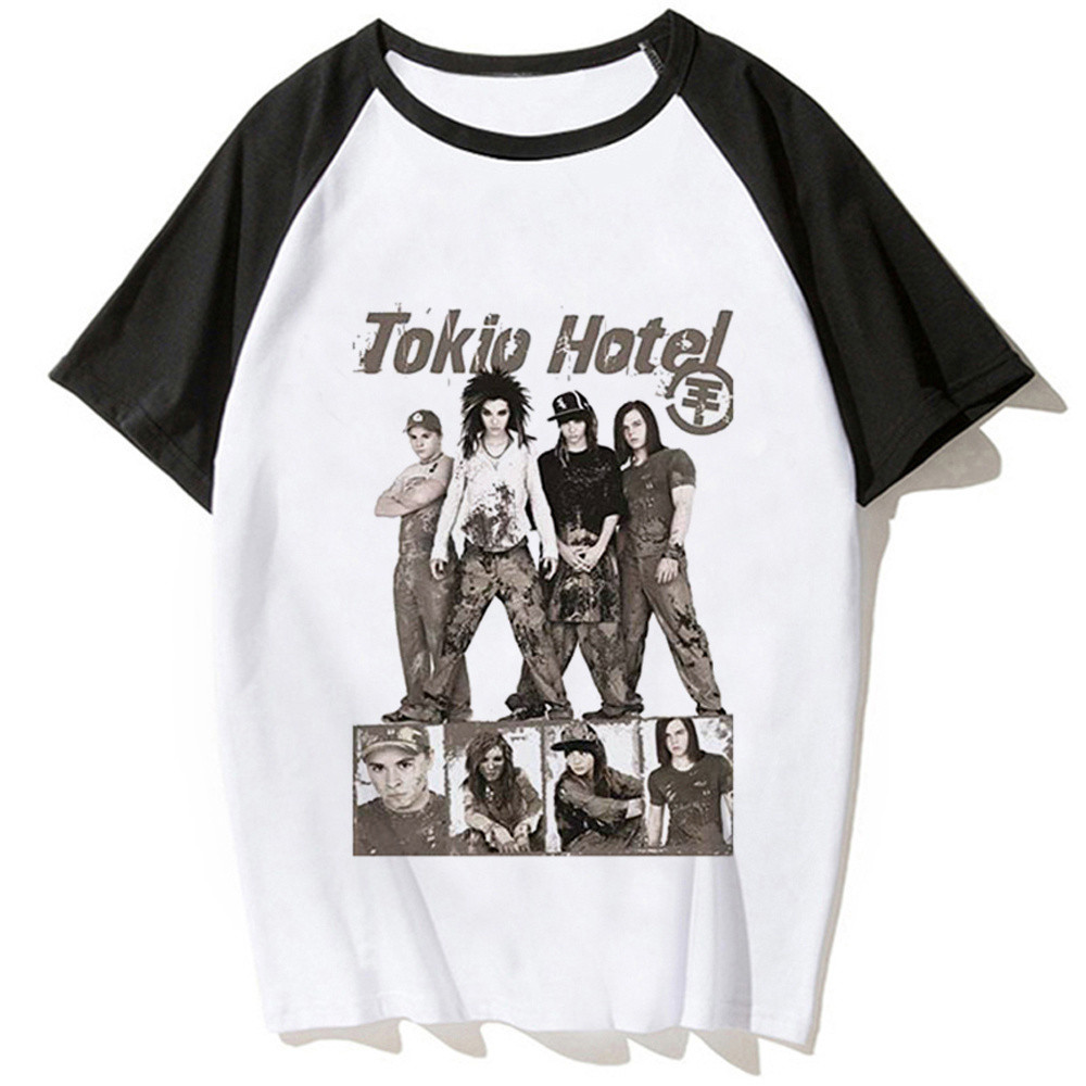 Tokio โรงแรมเสื้อหญิง streetwear Vintage Punk Gothic คลาสสิก Retro เสื้อยืดอะนิเมะ kawaii สบาย University Y2k เกาหลีเสื้อผ้า