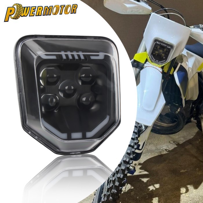 For Husqvarna 701 TE 250 300 450 FC FE TC 125 300i Motocross LED Headlamp Hi Lo Beam Headlight Asse