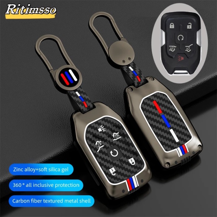Zinc Alloy Smart  Remote Key Case Cover Fob Shell for Chevrolet Tahoe Silverado Suburban Tahoe GMC