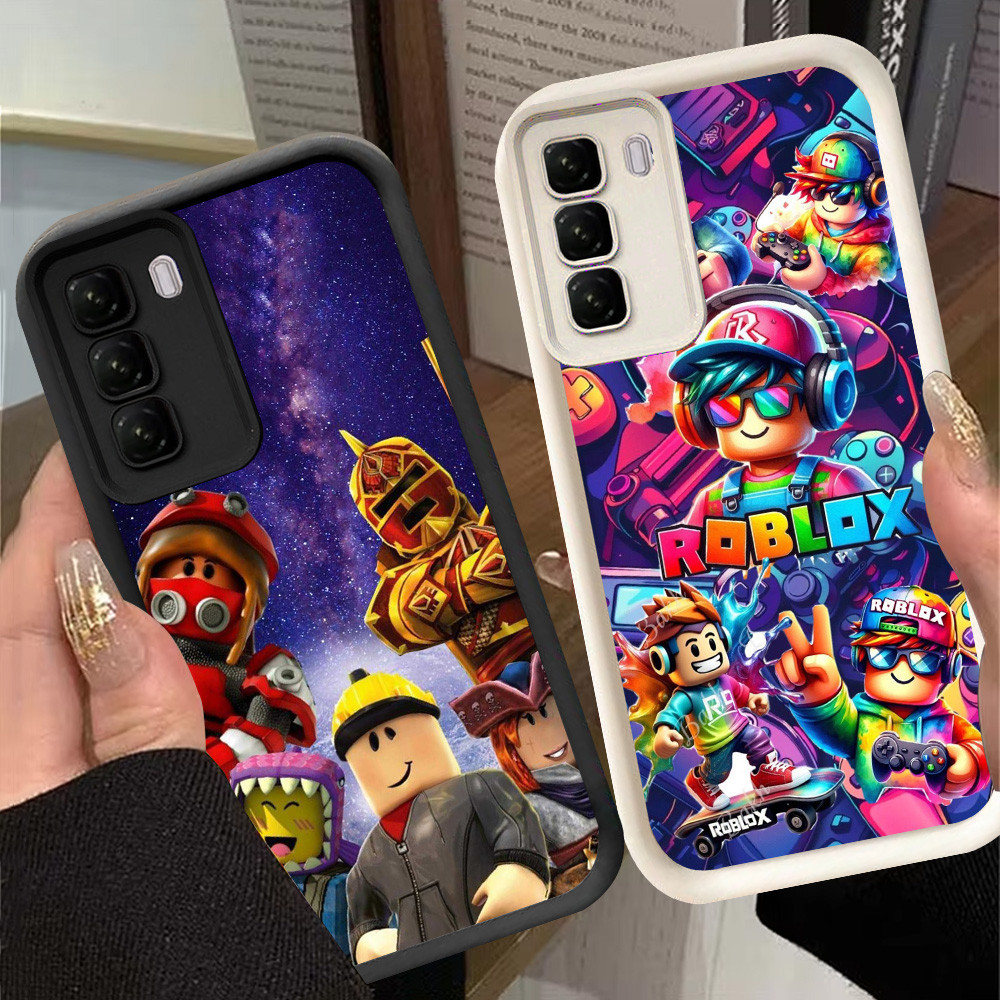 G-5 Roblox Casing สําหรับ Realme C17 C71 C2s 14X C2 7i C73 C75 C85 Pro สีดําและสีขาว