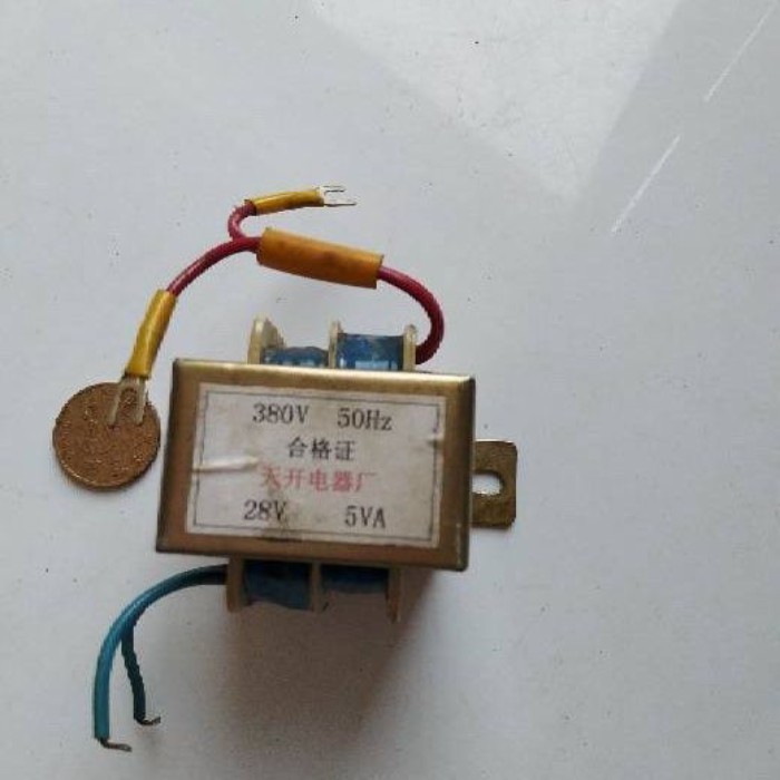 หม้อแปลงแพลตฟอร์มเจาะขนาดเล็ก 5VA 380V ถึง 28V ทองแดงบริสุทธิ์ ยี่ห้อใหม่ Meixing Transformer