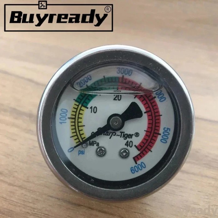 M10X1 Pressure Gage For 4500psi 300bar 30mpa 3 Stage 4 Stage Pump Maximum Scale 6000psi 400bar 40mp