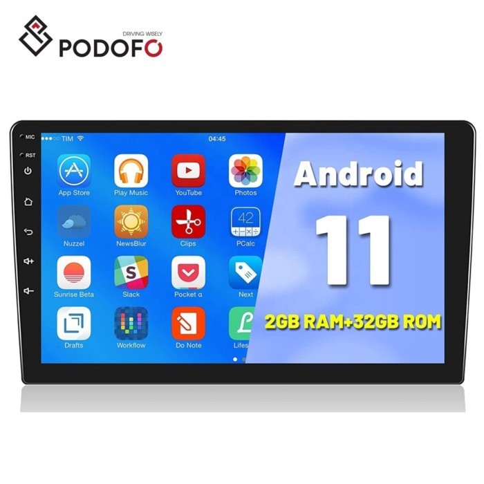 (US/EU/AU/UK Stock) Podofo 10.1'' Android 1+32/2+32 Car Radio Autoradio Double Din Car Stereo 2.5D