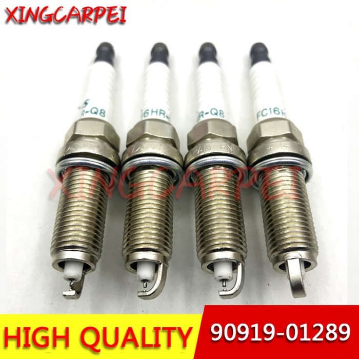 4pcs 90919-01289 FC16HR-Q8 Dual Iridium Spark Plug For Toyota UX250H/200 Corolla RAV4 Camry Avalon
