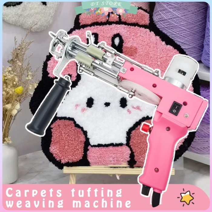 Tufting Gun Starter Kit with Carpet Trimmer artufting 2 in 1 Cut Pile & Loop Pile Rug Tufting Gun E