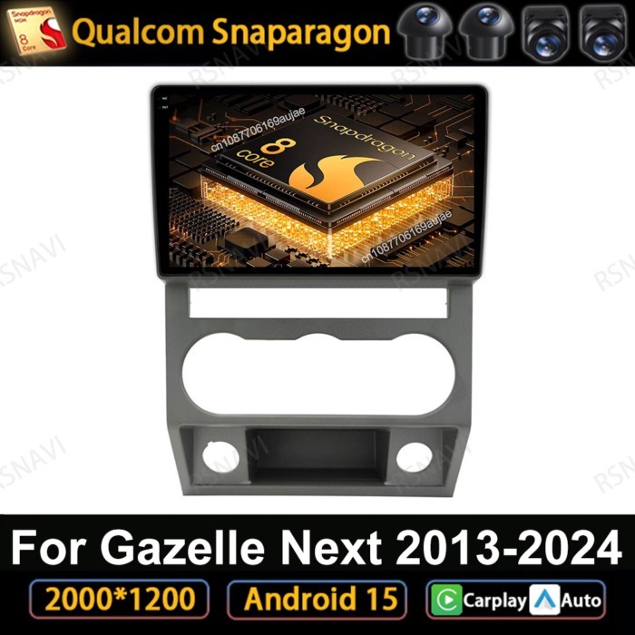 Car Radio Android 15 For Gazelle Next 2013-2024 Viedo Player 5G WIFI Wireless Carplay Auto QLED Mul