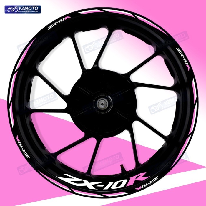 For ZX-10R ZX 10R ZX10R Motorcycle 17 Inch Front Rear Wheel Hub Racing Sticker Decal Reflective Mod