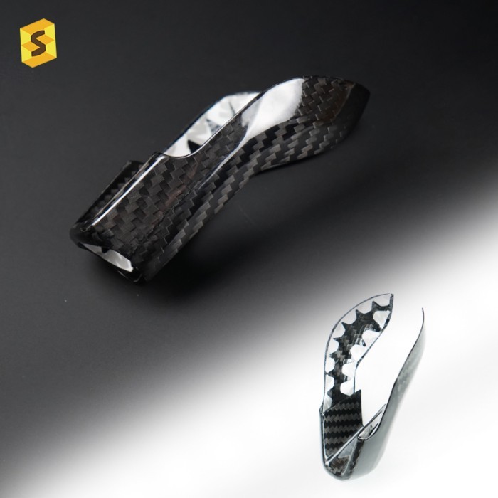 Real Hard Carbon Fiber Gear Head Trim Sticker For BMW M2 M3 M4 X3M X4M X5M X6M 2021 2022 2023 2024