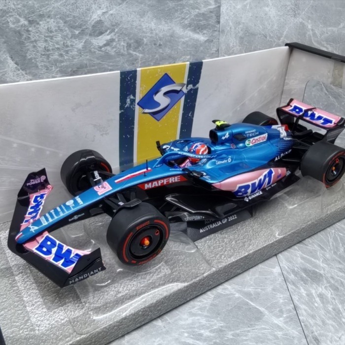 SOLIDO 1/18 ALPINE A522 F1 #31 2022 โมเดลรถสูตรอัลลอย