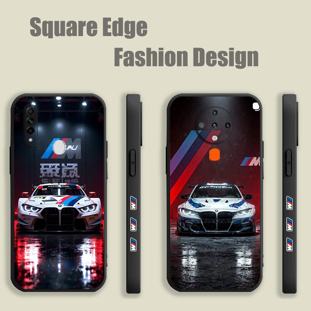 สําหรับRealme GT Neo 3 5G 2T 3T C55 10 C51 C53 11 Pro Plus BMW M Power LCB28 เคสโทรศัพท์สแควร์ขอบ