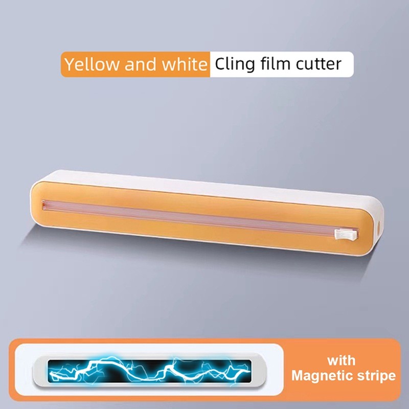 【 Hot Sellers 】2 IN 1 Magnetic Food Film Dispenser Plastic Wrap Dispenser with Cutter Storage Box Durable Kitchen Organizer for Home Use ราคา ถูกที่สุด ดีลบีเคเค แกลเลอรีภาพที่ 8
