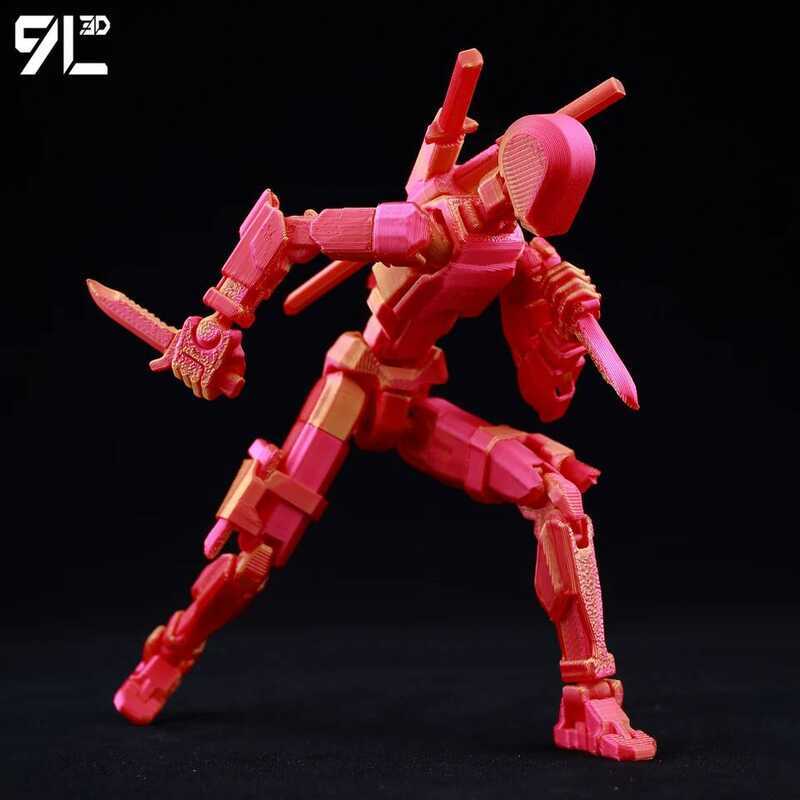 Completed Assembly T13 Set,Dummy Robot Figure, Lucky 13 Collectible Action Figure Articulated ,
