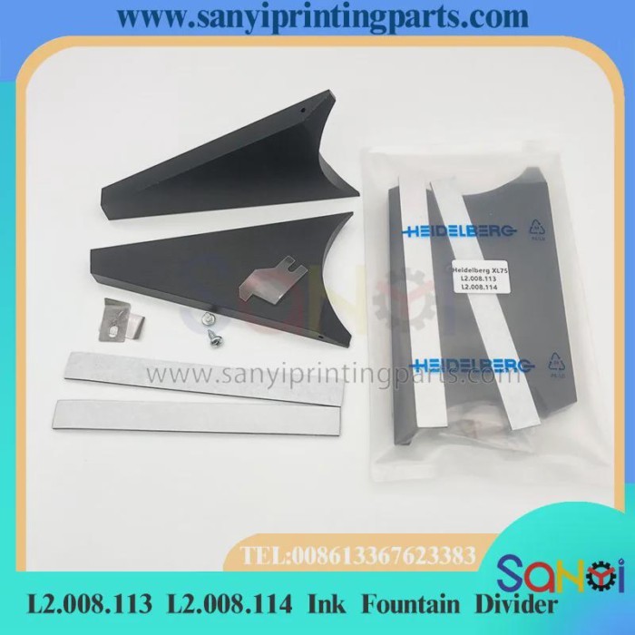 1 Set L2.008.113 L2.008.114 Ink Fountain Divider  Duct End Blocks For Heidelberg CD74 Offset Printi