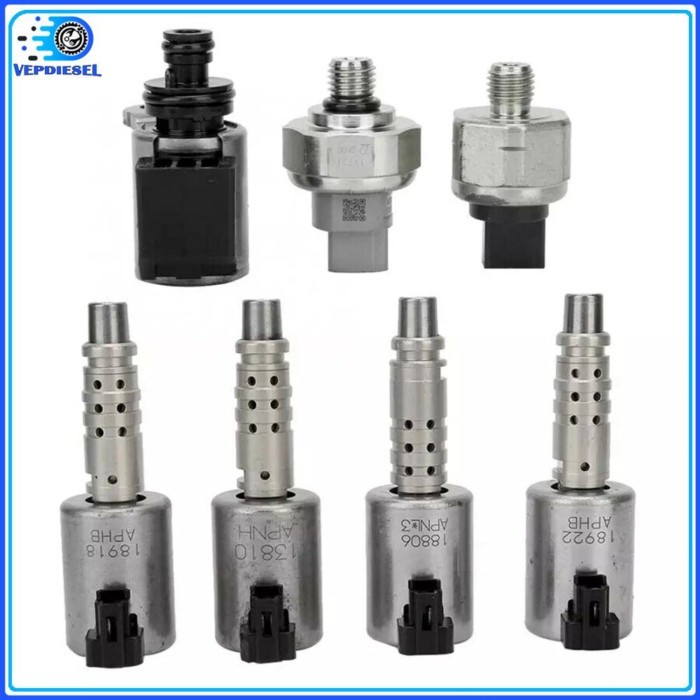 7pcs JF016E JF017E CVT8 Transmission Solenoids Kit W/ Pressure Sensor For Nissan Altima Teana Suzuk