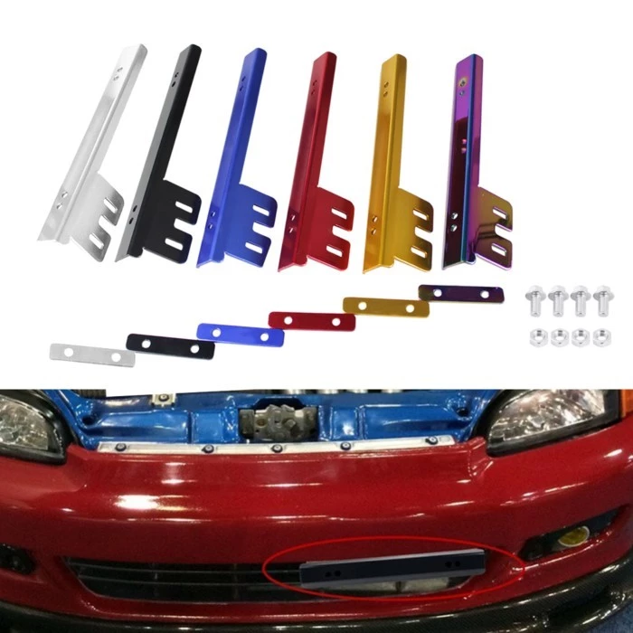 Aluminum License Plate Relocator Car Front License Plate Mounting Relocate Bracket Holder For Honda