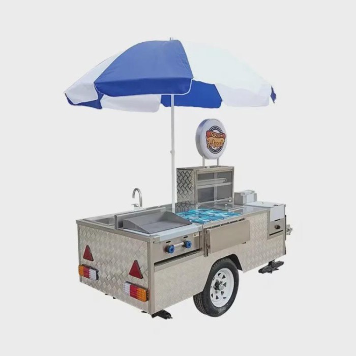 Commercial hot dog cart /Stainless steel Food truck / Snack Food cart