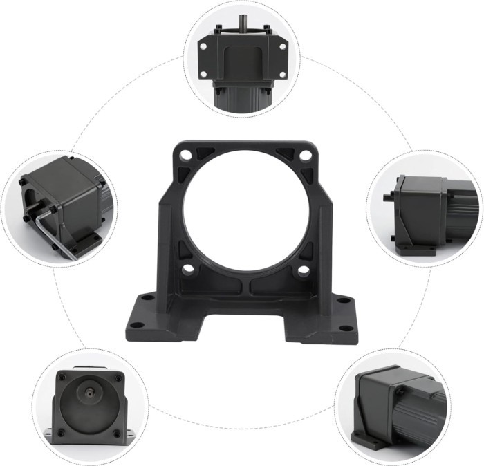Motor Mounting Bracket for 180W-370W AC Gear Reducer Motor Mounting Bracket Aluminum Alloy, 4-Hole