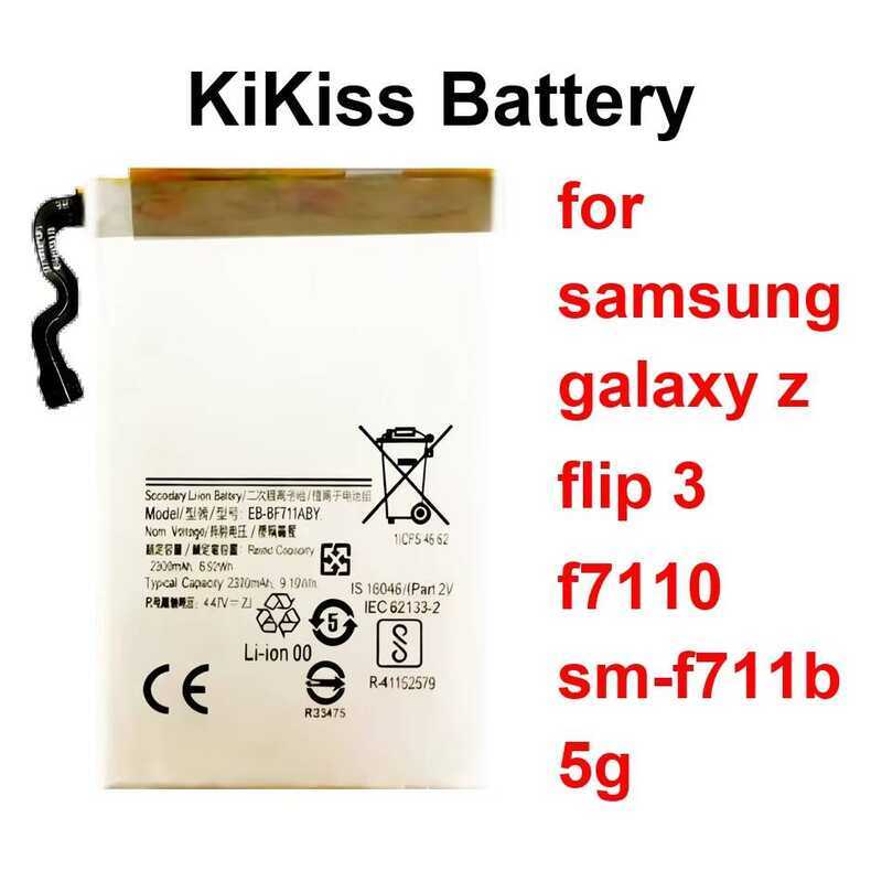 Mobile Phone Battery 0-2370Mah For Samsung Galaxy Z Flip 3 F7110 SM-F711b 5G EB-BF711ABY+EB-BF71 EB-