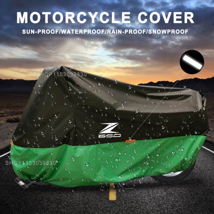 Motorcycle Cover Universal Outdoor Waterproof  Dustproof UV Protector Rain Covers for Kawasaki Z650