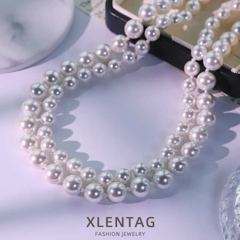 สร้อยคอมุกเงิน 925 แบรนด์ Mother-Oyster สไตล์ฝรั่งเศส สายคล้องข้อมูลแบบเข็มขัด Ingot ทนทานและเบา