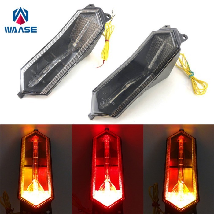 waase Motorcycle E-Mark LED Integrated Tail Turn Signals Light For Yamaha YZF R1 R1M R1S 2015 2016