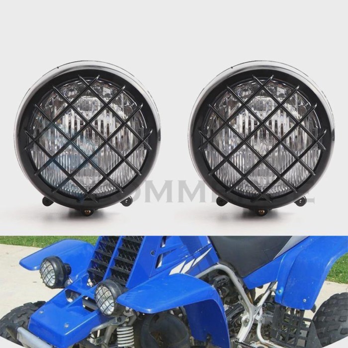 2pcs Front Head Light Lamp Headlight For 70 110 125 150 150cc 4 Wheeler Quad Dirt Bike ATV Dune Bug