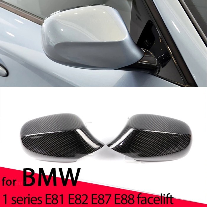 Real Carbon Fiber Rearview Mirror Cover Cap For BMW 1er E81 E82 E87 E88 116i 116d 118i 118d 120 130