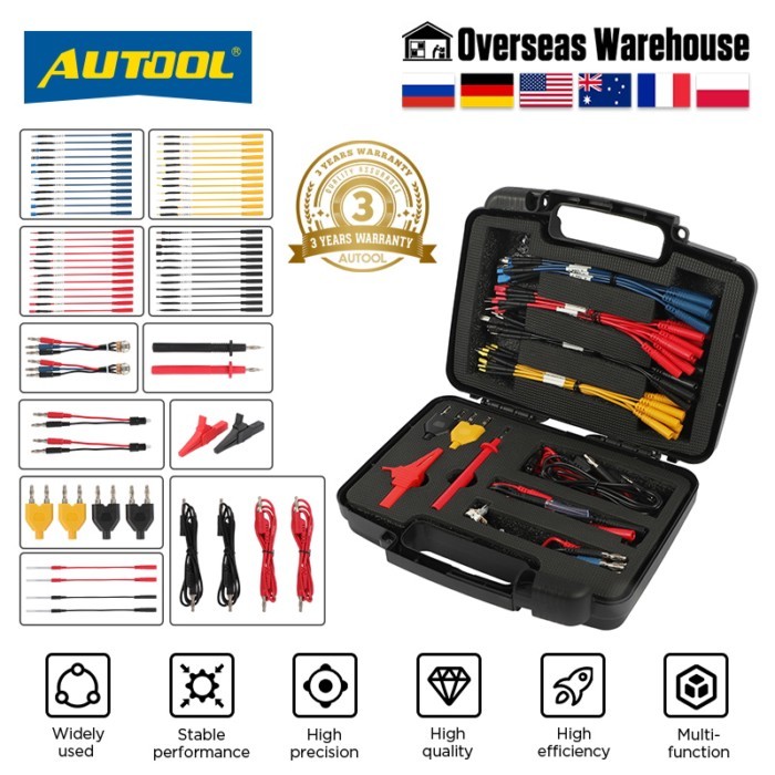AUTOOL 68pcs Automotive Lead Test Kit Test Lead Kit Diagnostic And Test Connection Aid For Control