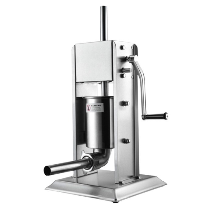 Sausage Stuffer Stainless Steel Making Sausage Vertical Maker with 4 Filling Funnels for Home Comme