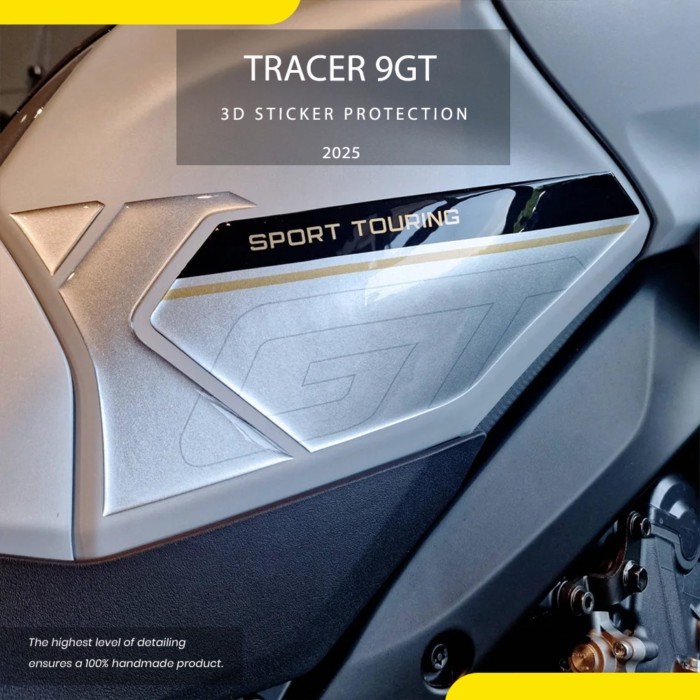 For Tracer 9 GT 2025 Ceramic Ice 3D Tank Pad Sticker Motorcycle Accessories Protection Kit