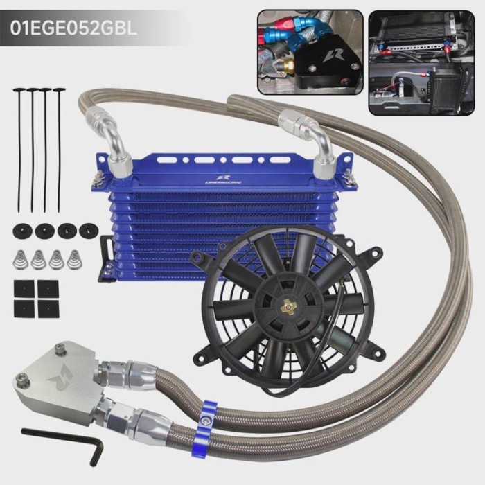 10/13/15 Row AN10 Engine Oil Cooler Kit For LS1 LS2 LS3 LSX VE +7" Electric Fan Kit  LSX VE HSV VZ