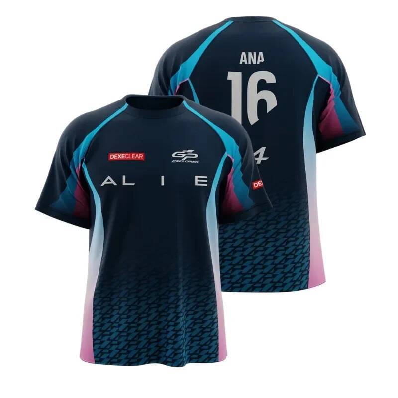 ฤดูร้อน 3D พิมพ์ GP3 EXPLORER แฟนทีมเครื่องแบบผู้ชายผู้หญิง Breathable ฤดูร้อน Racing รอบคอแขนสั้น C